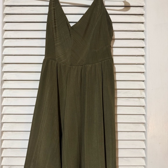 Zara Olive Green V-Neck Romper - Picture 5 of 7